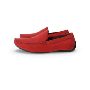 Red Suede Driving Shoe Moccasins